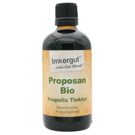 Beekeeper Proposan Organic Propolis Tincture, Propolis Drops with Alcohol, 100 ml Bottle