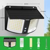 intelamp Solar Motion Sensor Light Outdoor Security Flood Light Waterproof