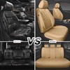 CAR PASS Piping Luxury Leather Seat Covers Full Set,5 Seats