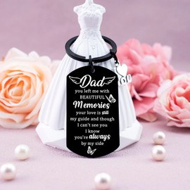 Iweca Sympathy Condolence Gift For Dad Loss Of Father Grieving Gifts For Men Memorial Gift For Loss Of Dad Best Bereavement Gifts For Passed Loved Ones Memory Keychain Ornaments For Deceased