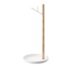 Yamazaki 2411 TOSCA Bananenständer, weiß, Stahl/Holz, Minimalistisches Design