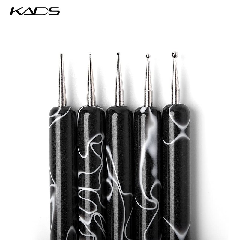 KADS Dotting Tools 5 Pcs 2-way Dotting Pen Nail Art
