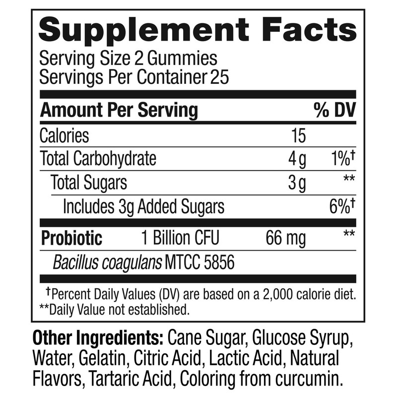 OLLY Probiotic Gummy, Immune and Digestive Support, 1 Billion CFUs,