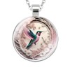 SUPAC Stunning Hummingbird Pendant Necklace - Two Humming Birds Searching