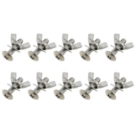 ZZHXSM 10PCS Screw Bolts Carbon Steel Mounting Hardware Fitting Fastenings 1/4"-20 Hand Tighten Wing Nuts,1/4''-20x1'' Head Screw Bolt with Washers