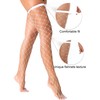 VOAKOW 2 Pairs White Fishnet Thigh High Stockings White Over