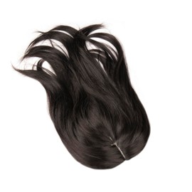 Stasia Street Clip-In Scalp Topper Korean Synthetic Lightweight Hair Extensions & Wigs for Women Natural & Volumizing Look (Dark Brown, 5 Clip)