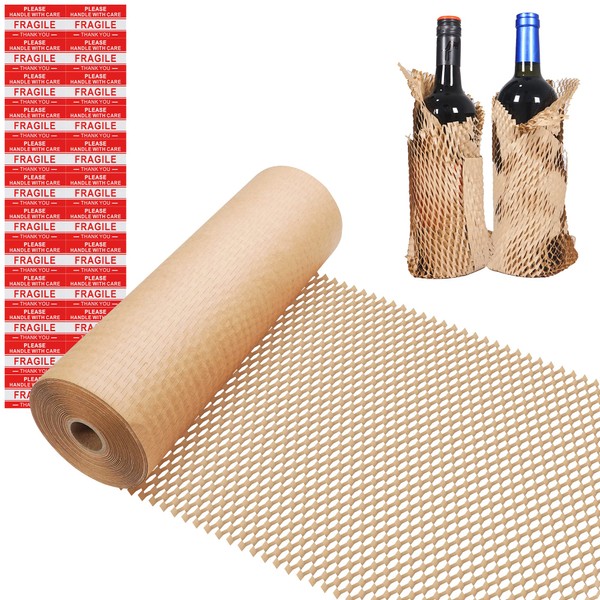 Walkpet Honeycomb Packing Paper Wrap 12"x200' Sustainable Alternative to Bubble