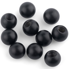 VARMDUKKE 10PCS M4 Thread Cap Nuts Knob, Plain Carbon Steel Screw Caps Ball Lamp Decoration, Light Fixture Fastening Nuts, Decorative Screw Caps Cover for Furniture Lighting -Black