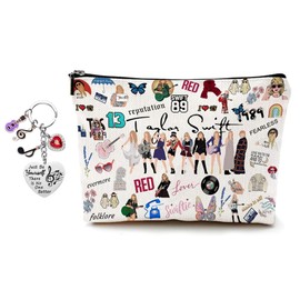 TTPSRY Cosmetic Bag Women's Travel Toiletry Bag Makeup Bag Travel Wash Bag Cord Makeup Organiser Portable Travel Cosmetic Bags with Cosmetic Brush Gifts Suitable for Women Girls, White B