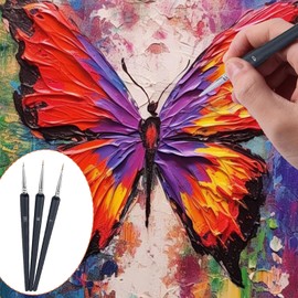 Paint Brush Set, Miniature Brushes for Model & Art Painting, Small Acrylic Paint Brushes for Artists, Adults & Beginners – Ideal for Painting by Numbers (Blue-9Pcs 0/00/000)