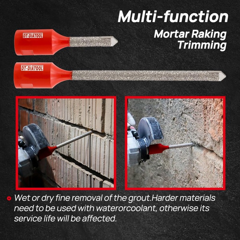 DT-DIATOOL Diamond Mortar Hook Drill Bit - Diamond Joint Cutter