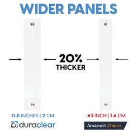 Mammoth DuraClear 4x6 Acrylic Picture Frame - Frameless & Thick Design - Ideal for Photos, Photo Cubes & Glass Picture Displays (5 Pack)