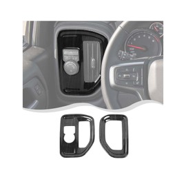 HTHE Center Console Dash Side Air Conditioning Vent Outlet Trim Dashboard Air Condition Vent Decoration Frame Cover Trim Compatible with 2019-2022 Chevy Silverado & for GMC Sierra