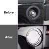 Parfyter Fuel Filler Door Cap Electroplate Silvery Gas Cover Cap