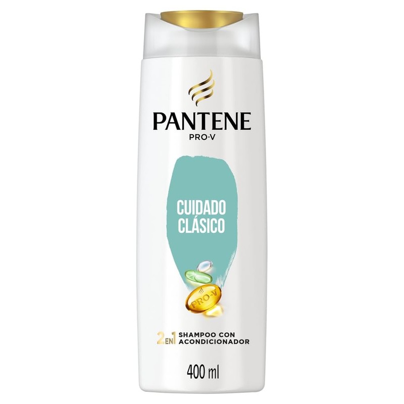 Pantene Shampoo con Acondicionador Cuidado Clásico 2en1, 400 ml