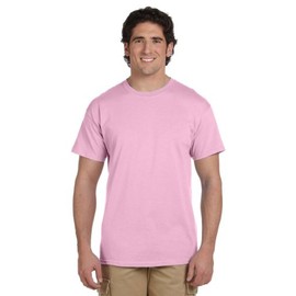 Gildan Men's Heavy Taped Neck Comfort Jersey T-Shirt, Light Pink, Medium