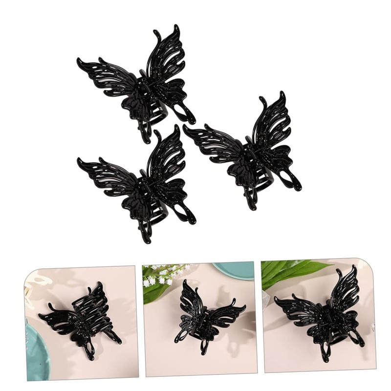 PACKOVE 3Pcs Large Butterflies Hair Claw Clips Hair Holders for