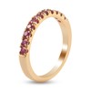TJC Fissure Filled Ruby Half Eternity Ring for Women in
