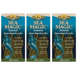 Pack of 3 - Sea Magic Dry Soluble Seaweed Extract Fertilizer - 90 Grams Total - Makes 198 US Gallons