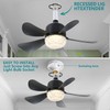18" Socket Fan Light with Remote, Dimmable LED Ceiling Fans