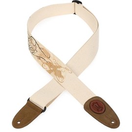Levy's Leathers 2" Cotton Guitar Strap with Urban-style Design Print, Suede Ends, and Tri-glide Adjustment (MSSC8U-002)
