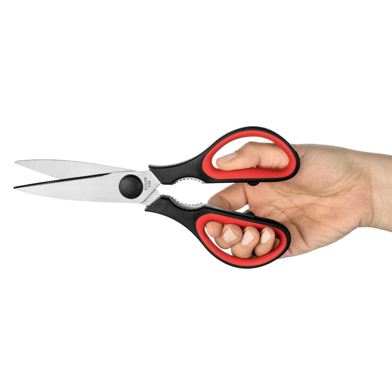 Ultra Sharp Kitchen Cooking Scissors, Heavy Duty, Serrated Stainless Steel