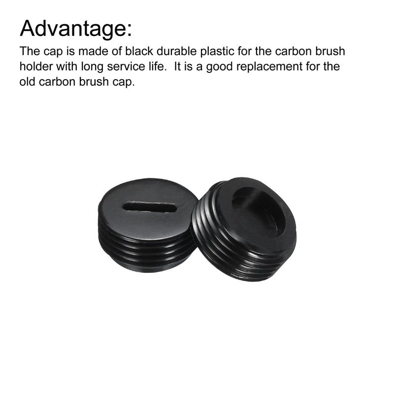 sourcing map Carbon Brush Holder Cap Motor Electric Brush Plastic