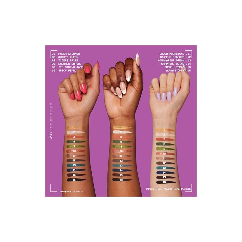 NYX Professional Makeup, Vivid Rich Mechanical Liner, Delineador de Ojos,