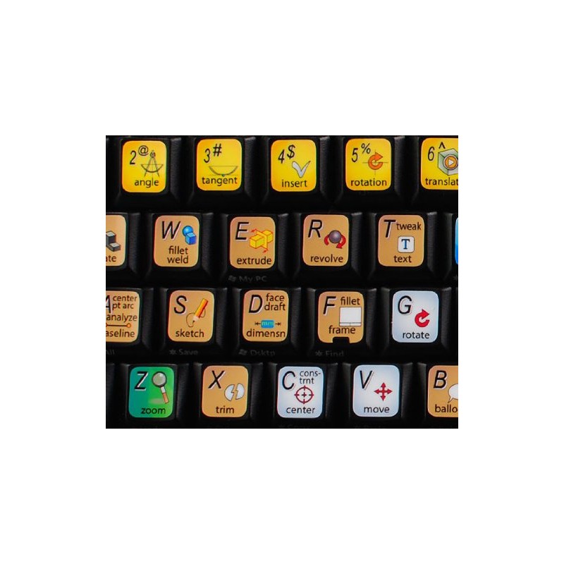 NEW AUTODESK INVENTOR KEYBOARD LABELS