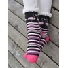 styleBREAKER Unisex ABS stopper socks with stripe flamingo pattern, warm