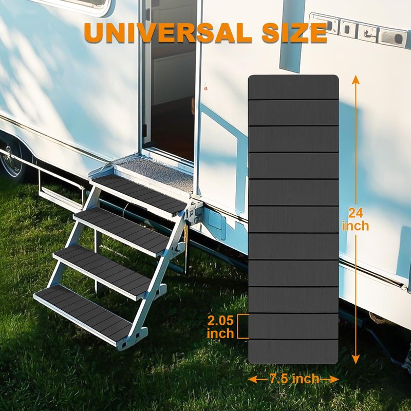 RV Step Covers 4 Pack, Non Slip rv Stair Covers,