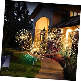 Operitacx 1 Set Solar Garden Light Outdoor Decorative Landscape LED Lamp Warm Color Festival Ornament for Lawn Patio and Porch Decor