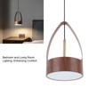 LED Chandelier Pendant Lamp Wood Grain Imitation Iorn Warm Lighting