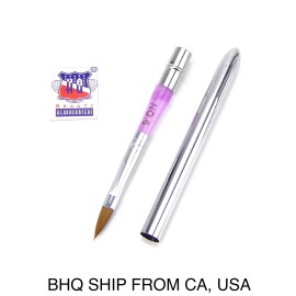 Beauty Headquarters Pro Marble Sable Acrylic Nail Art Design Paint Painting Brush Pen - Size 6