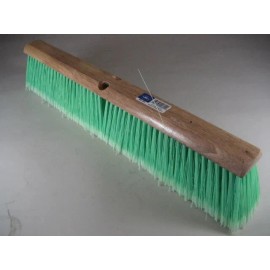 Magnolia 624 24" Green Flagged Plastic Floor Broom with 48" Wood Handle