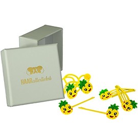 Haaraccessoirces Hair Hair Accessories Set for Children – Pineapple in White Box of Love