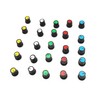 100pcs 6mm Shaft Ribbed Grip Potentiometer Control Volume Knob Potentiometer