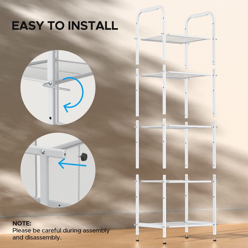 MAX Houser Storage Rack with Shelf,Industrial Style Extendable Plant Stand,