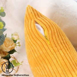 CALIYO Cushion Cover Corduroy Plain Set of 2 Cushion Covers 50 x 50 cm Cushion Covers for Decorative Cushions Sofa Cushion Couch Cushion in Many Colours