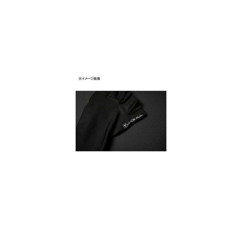 JACKALL Cooling UV Protection Gloves, M, Black