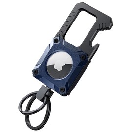 Llavero AirTag con mosquetón, llavero resistente, abridor de botellas, impermeable, resistente a los arañazos, bloqueo seguro, protector para llaveros