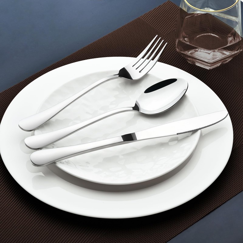 60 Piece Silverware Set for 12, Heavy Duty Stainless Steel