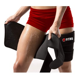 Fitru - Cortadora de muslos para hombres y mujeres, para entrenamiento corporal de sauna, para tus piernas, Negro, S: 29" X 8"