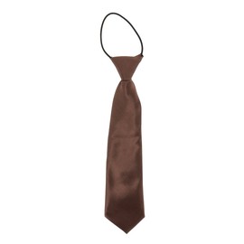 Boys Plain Tie - Tie for Kids Pre Tied Tie Wedding Christening Collection Father and Son Pre-Tied Bow Light Brown One Size