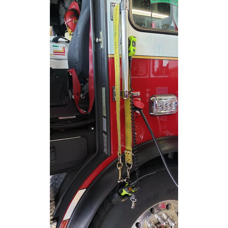 Unbranded Fire Hose Firefighter Radio Strap 68" with Anti-Sway Strap