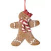 KURT S. ADLER CLAYDOUGH GINGERBREAD GIRL w/ CANDY CANE SCARF CHRISTMAS ORNAMENT