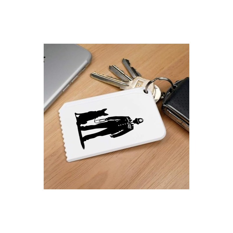 Azeeda 'Policeman Standing With Dog' Plastic Ice Scraper (IC00046339)