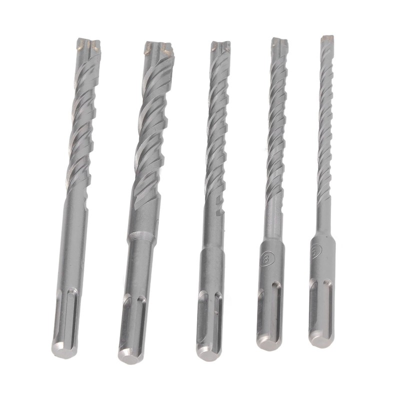 5PCS Masonry Drill Bit Set 40cr Cemented Carbide 160mm Drill