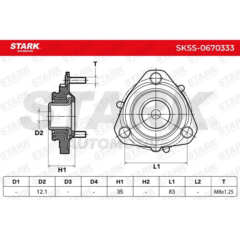 Front Suspension Strut Support Bearing Front Axle